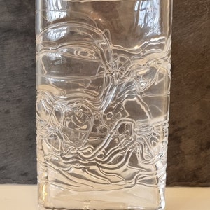 Vintage Royal Doulton Heavy Glass Oval Vase