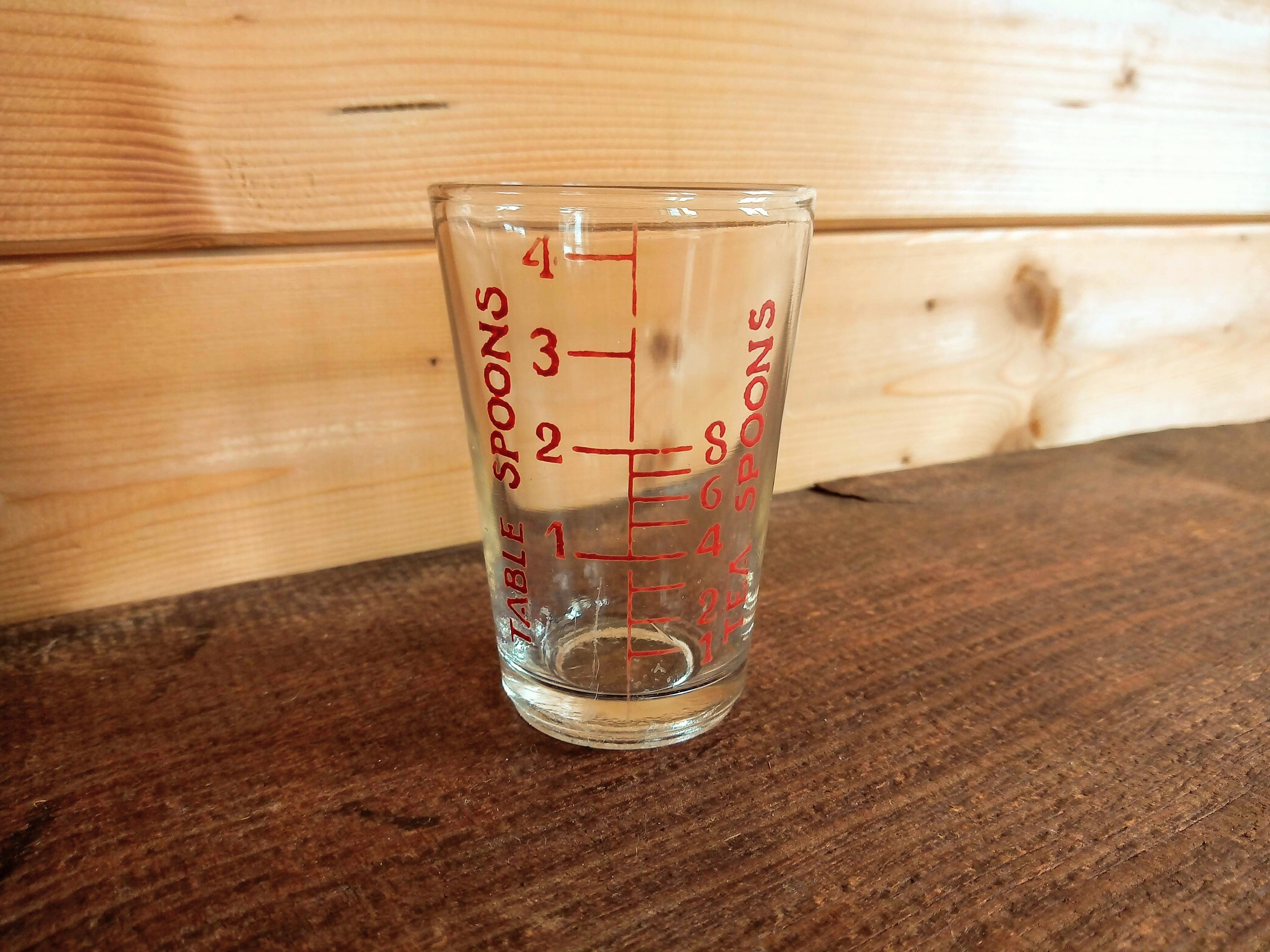 Vintage Small Glass Measuring Cup for Table Spoons / Tea Etsy