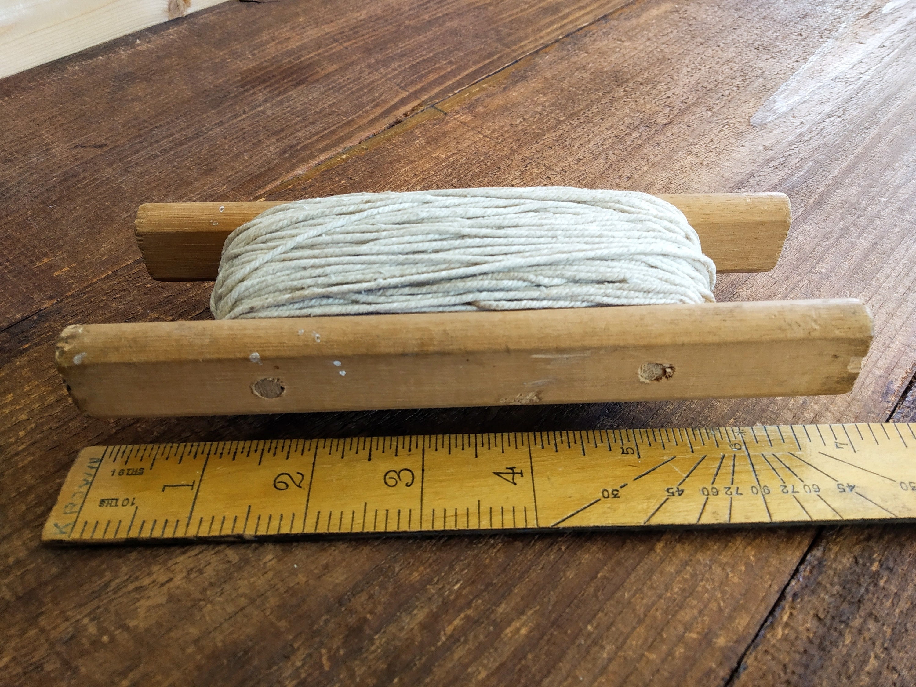 Reduced Vintage Wooden String Holder. L 7. Old Cord / Etsy