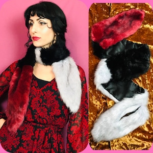 Tri-color Faux Fur Neck Scarf