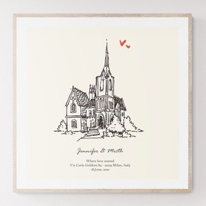 bespoke line art house sketch perfect for anniversary, birthday, house warming, Christmas gift.