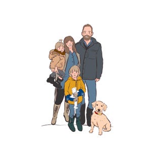 Portrait de couple personnalisé dessiné à la main, caricature d'anime de dessin animé non IA, famille, anniversaire personnalisé, fête des pères, vacances, cadeau numérique image 10