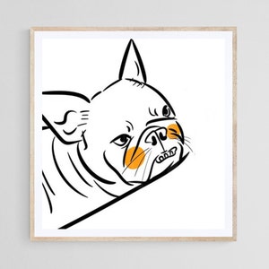 Portrait numérique d'animal de compagnie laid personnalisé, mauvais portrait d'animal de compagnie, portrait d'animal de compagnie drôle, dessin au trait, chien, portrait de chat, cadeau fête des mères des pères