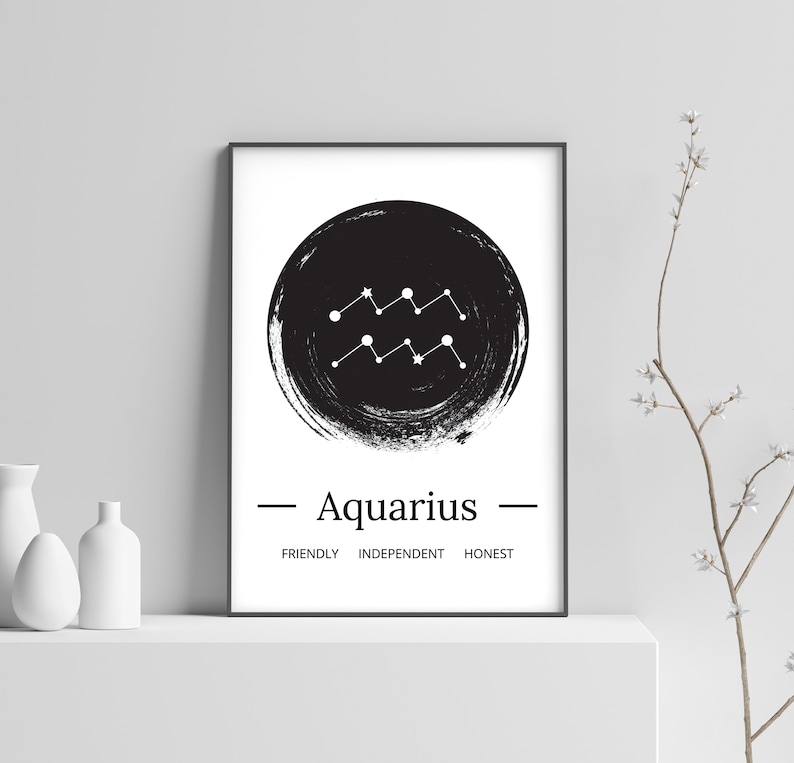 Zodiac Gift Aquarius Aquarius Gift For Women Aquarius Gift Etsy