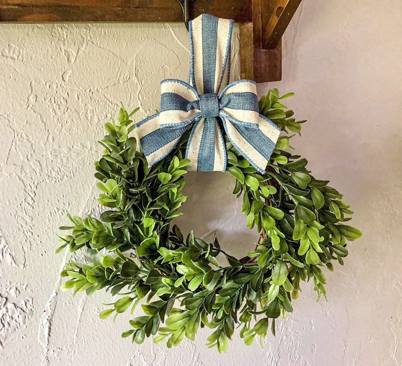 Small Wreath Window Wreath Boxwood Wreath Farmhouse Mini Boxwood Wreath