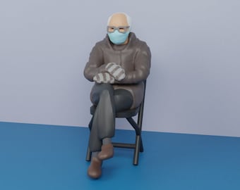 Little Mitten Man Sitting (Bernie) STL File