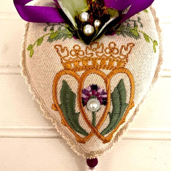 Vintage Scots Luckenbooth Heart Decoration