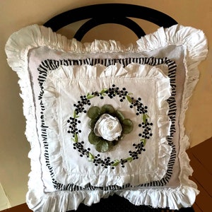 16&quot; SHABBY KITSCH &#39;shabby rose&#39; cushion cover