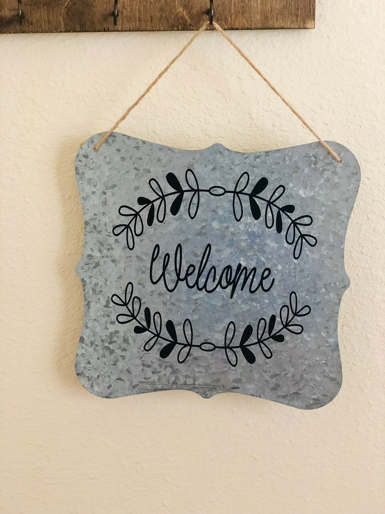 Rustic metal signs galvanized personalized Etsy