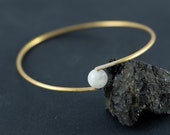 Brass Bracelet, Bangle, Brass Wire, Gemstone Bracelet, Boho Jewelry, Bohemian, Gift For Her, Men, Bracelet Femme, Homme, Birtday Gift