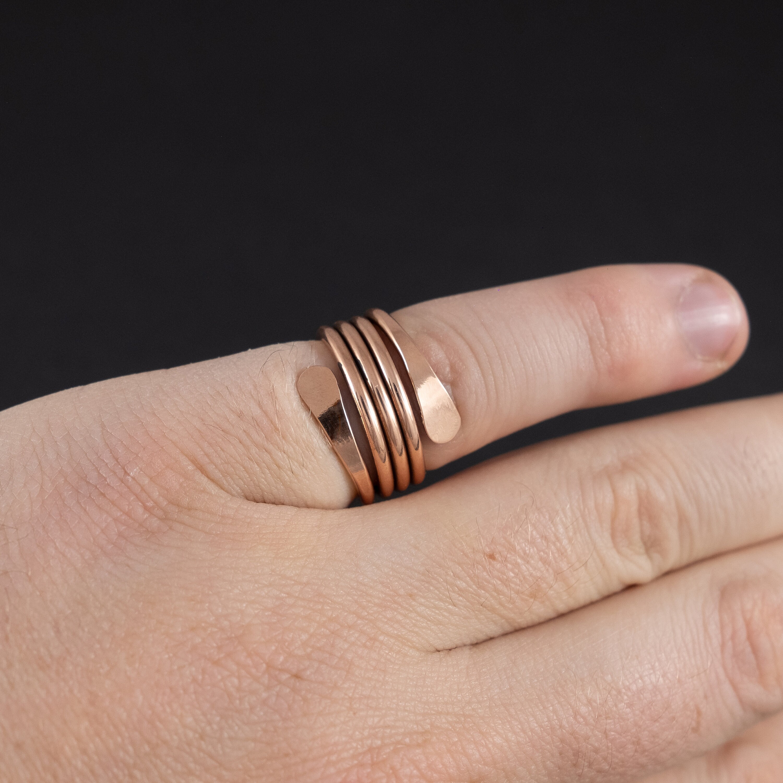 Copper Ring Arthritis Rings Anxiety Relief Mens Ring Rings Etsy