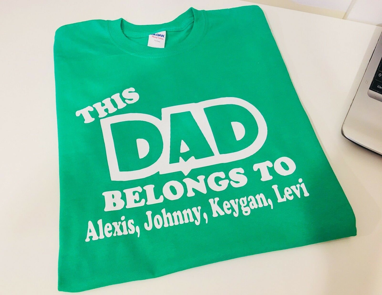 Personalized Name This Dad Belongs to Tshirt Personalized Etsy