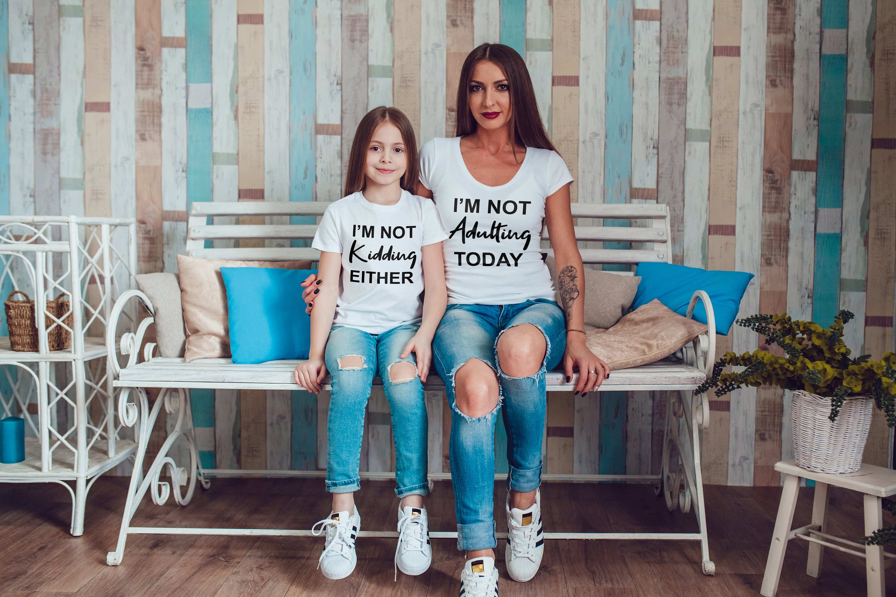Mom and Daughter Matching T-shirts Set 