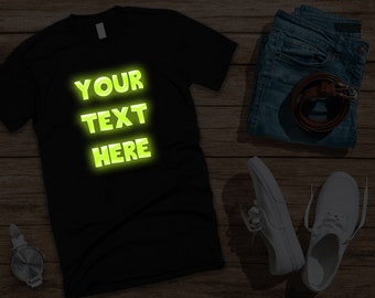 Presonalized personalisiertes T-Shirt glow in the dark T-Shirt Festival T-Shirt Musik T-Shirt Rave T-Shirt personalisiertes T-Shirt