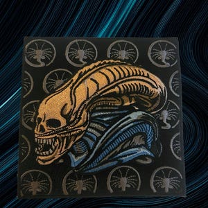 Alien Xenomorph Skull Embroidered Patch