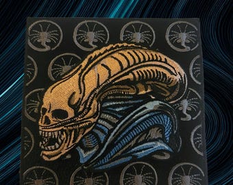 Alien Xenomorph Skull Embroidered Patch