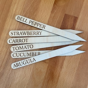 Custom Garden Plant Name Stakes | Personalize - Pick the Plant Names to Engrave for Your Garden | Sturdy and Easy to Read | Stylish