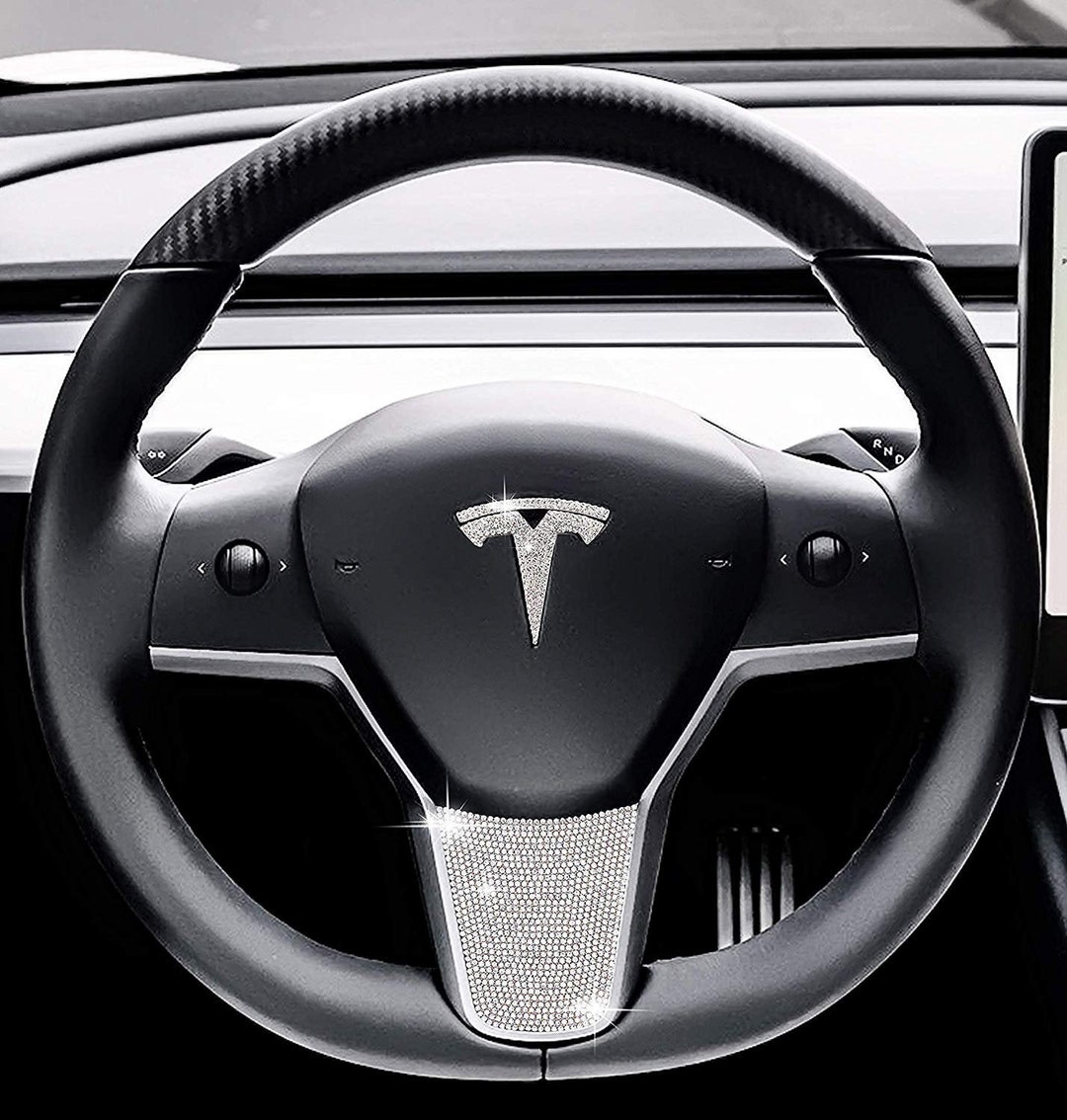Tesla Model 3 Accessory Logo Emblem Bling Steering Wheel Frunk Etsy