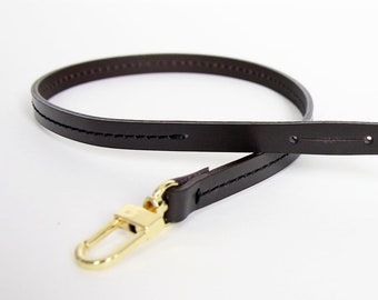 Dark Brown Leather Shoulder Strap Replacement for Pochette Mini NM Eva Favorite PM MM