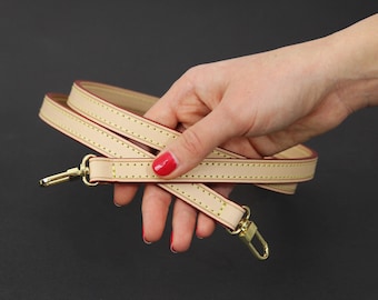 Handcrafted Vachetta Leather Crossbody Strap: 12mm Wide Replacement