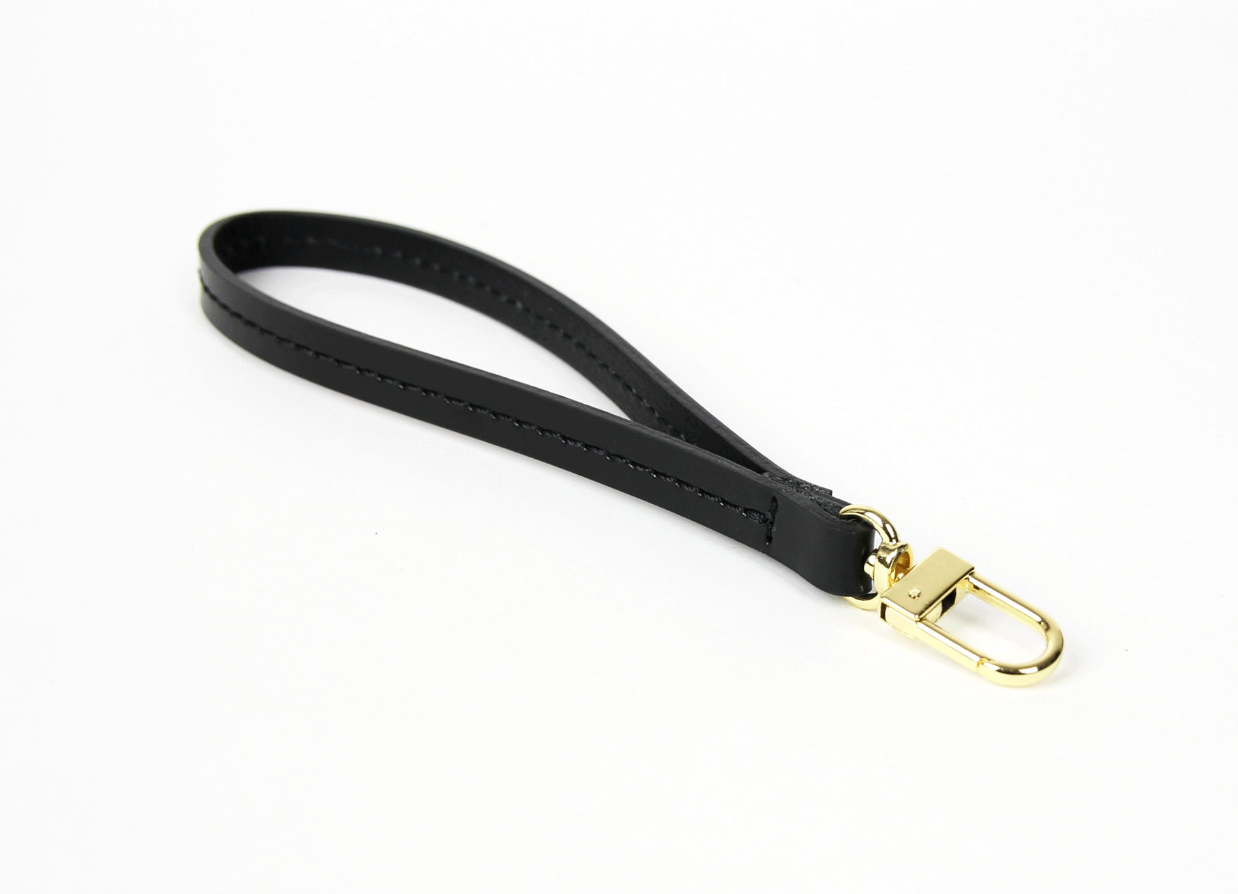 Black Leather Wristlet Strap replacement for Louis Vuitton -  Polska