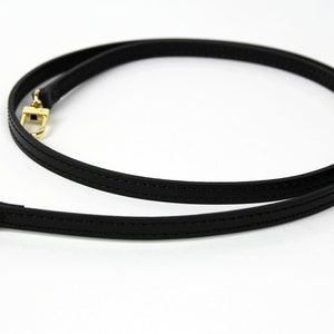 Black Leather Strap 120x1 cm Long Cross Body Strap replacement for small bags Thin leather strap replacement Exclusive strap replacement 47&quot;