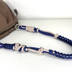 Bag strap paracord strap made of rope Braided fabric strap interchangeable strap fancy strap Unique bag strap Macrame strap, bag accessories