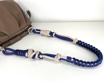 Bag strap paracord strap made of rope Braided fabric strap interchangeable strap fancy strap Unique bag strap Macrame strap, bag accessories