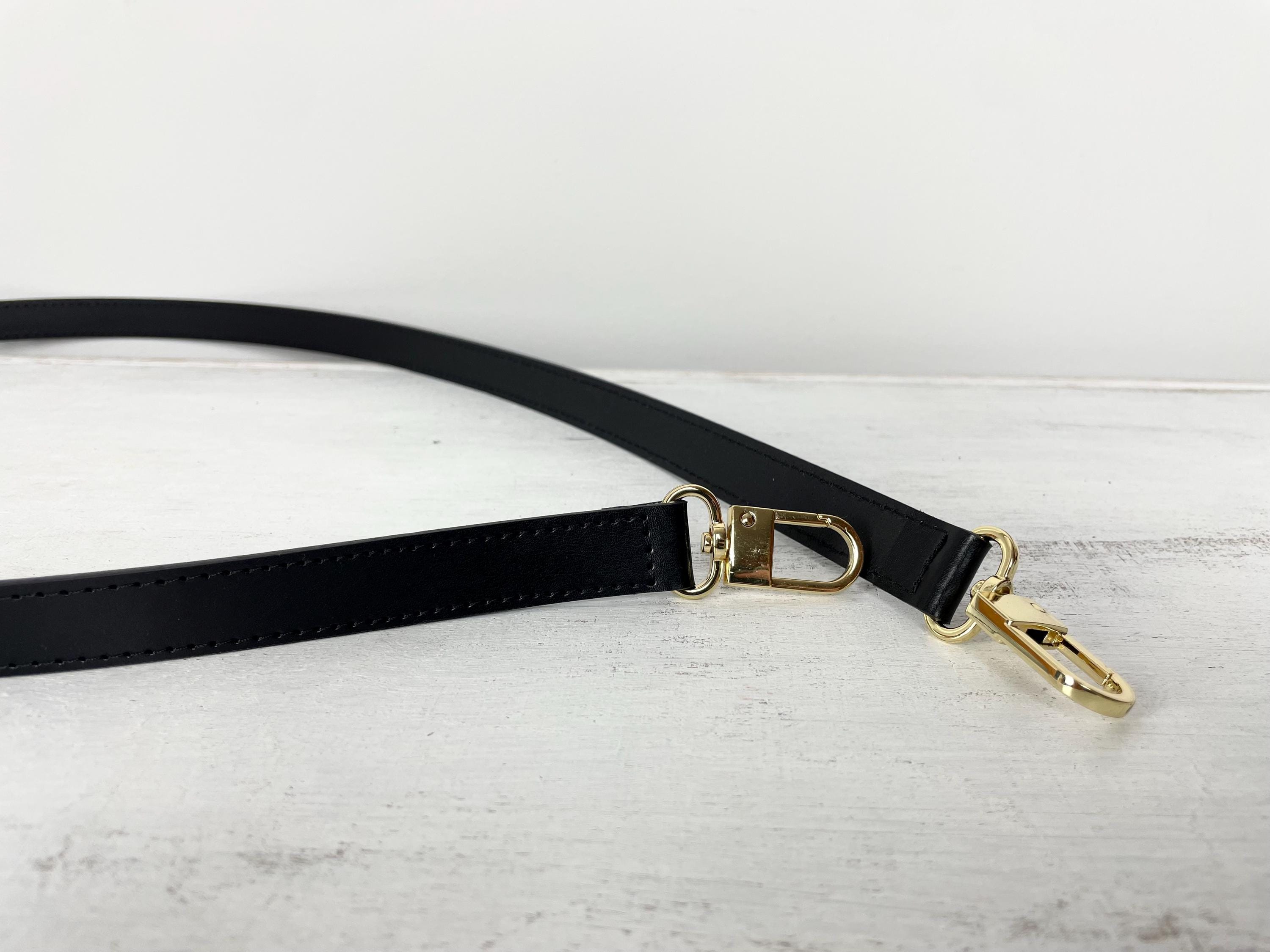 ブラックレザー 60 x 2 cm ショルダーストラップ（ブラックバッグ用