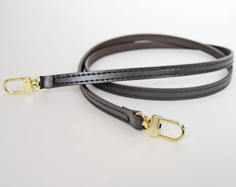 Dark Brown Leather Crossbody Strap: 90cm Replacement for Pochette & Eva