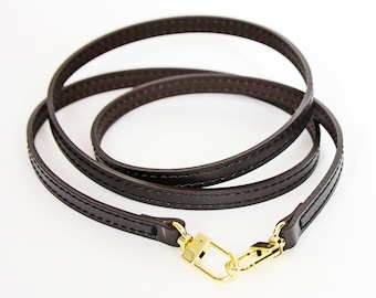 Dark Brown Leather Crossbody Strap Replacement: 90cm Long