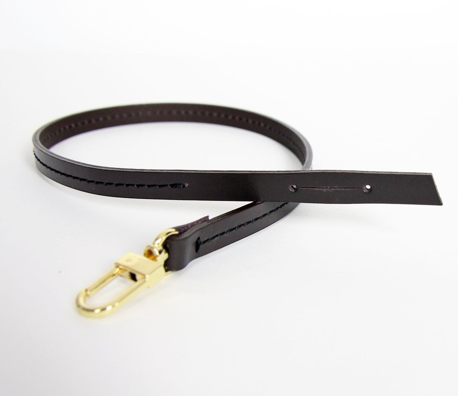 Shoulder Strap 10mm (0.39) Width Genuine Leather - use for LV Pochette Bag