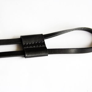 Cordon de serrage en cuir noir pour lacet et glissade de rechange pour sac seau Noe