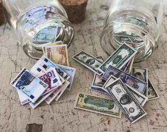 1:12 Dollhouse Money Banknotes US Currency Pocket Decor for BJD Doll Accs A 1:12 Dollhouse Money Banknotes US Currency Pocket Decor for BJD Doll Accs A