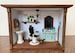 Miniature Roombox Vintage Barber Shop Scene Dollhouse Display Case Diorama ~ 1:12th Scale Miniature Dollhouse Accessories 