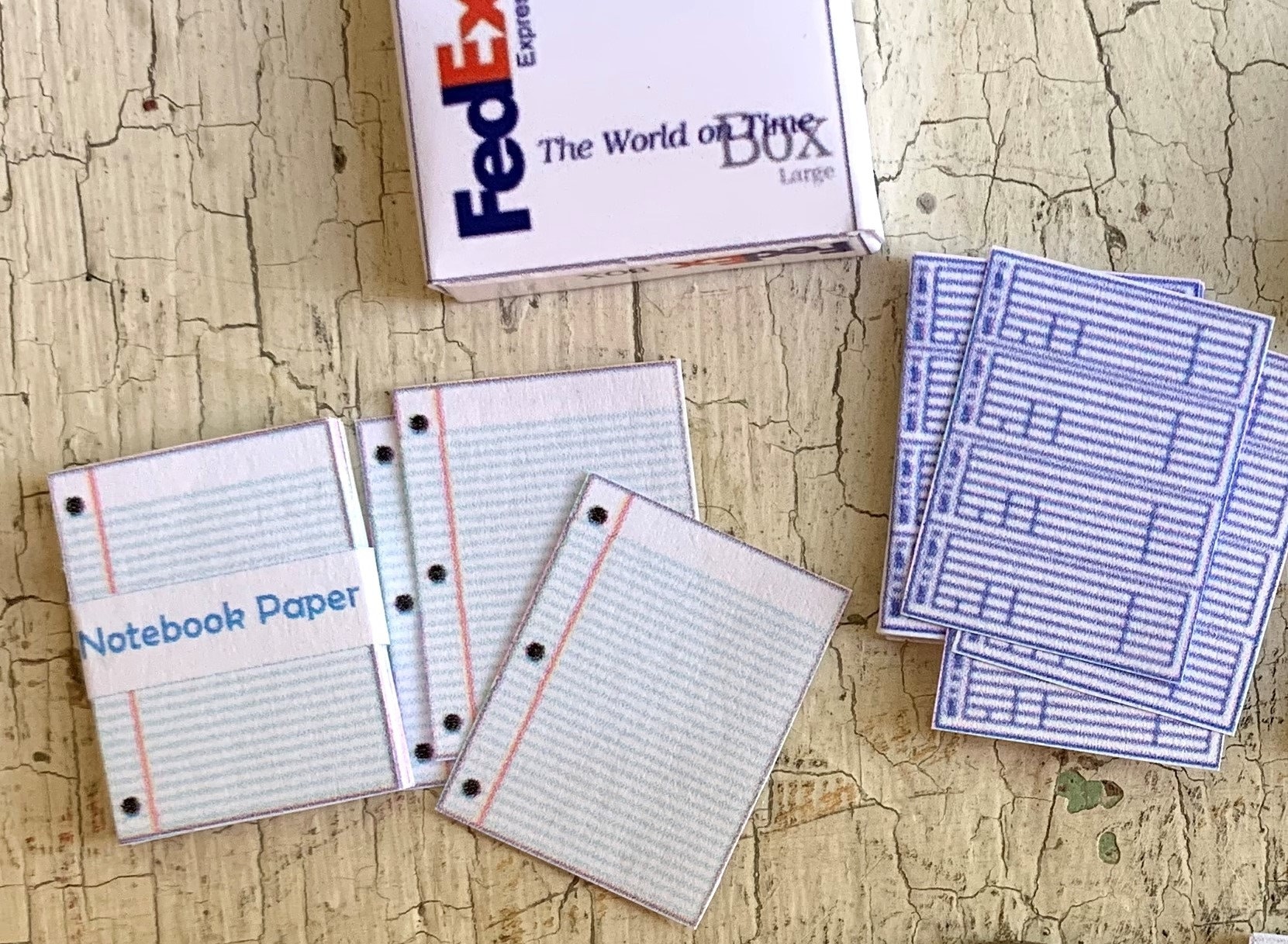 Printable Miniature Notebook Paper for Dollhouse Office or | Etsy