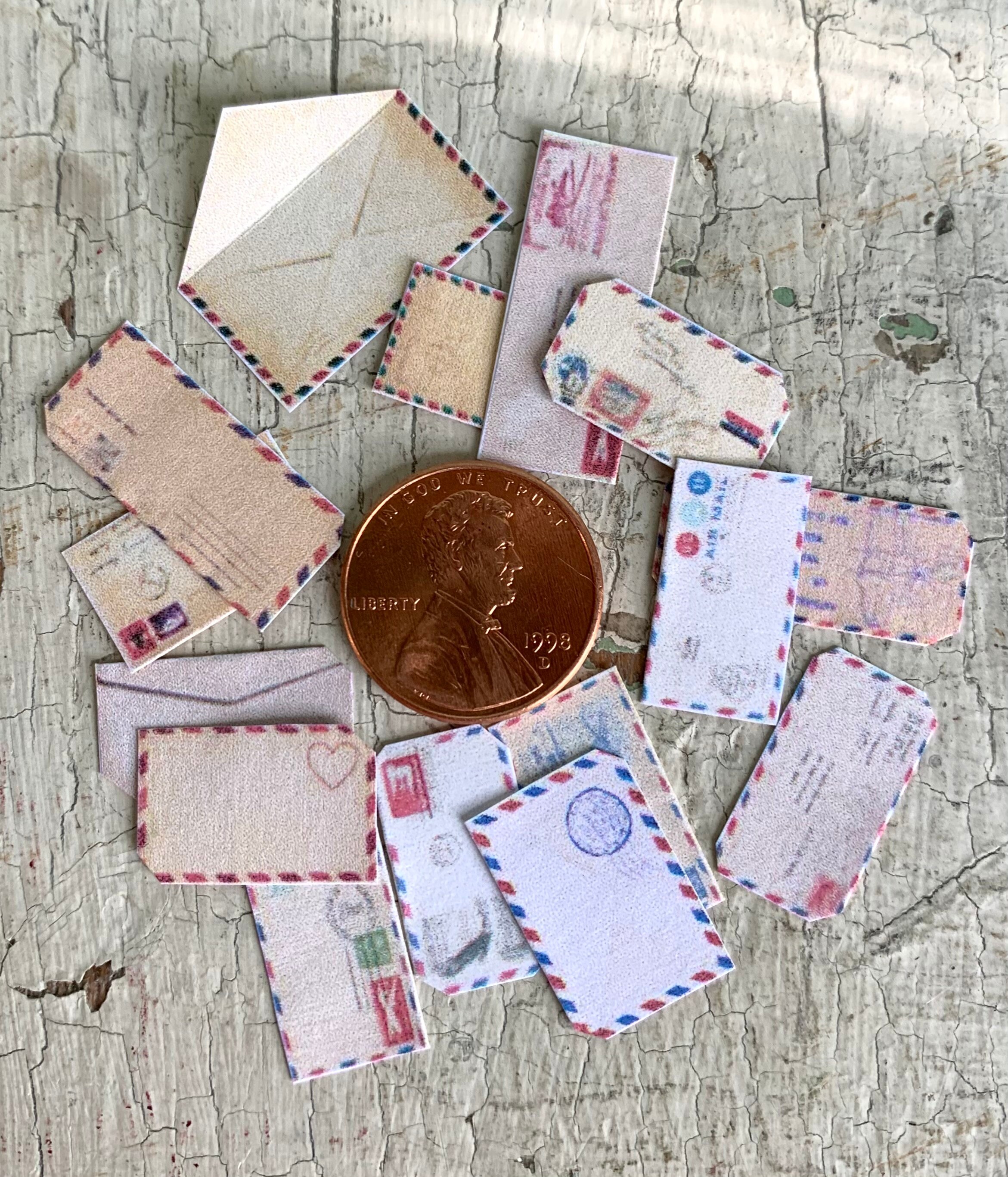 Printable Miniature Vintage Envelopes DIY Dollhouse Etsy