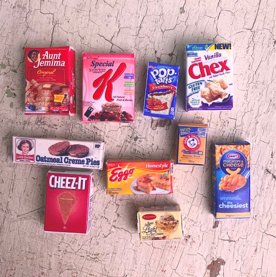DOLLHOUSE FASHION DOLL MINIATURE FOOD GROCERY BOXES ACCESSORY LOT # 7