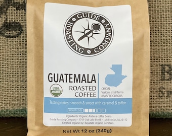 Organic Guatemala Coffee single origin, small batch, specialty roasted BALANCED smooth coffee