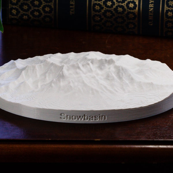 Snowbasin Utah ski resort skiing gifts - 3D model gift for skiers and mountain bikers