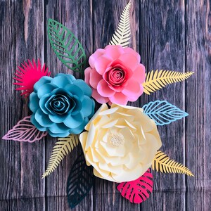 3 Flowers Papers for celebrations.