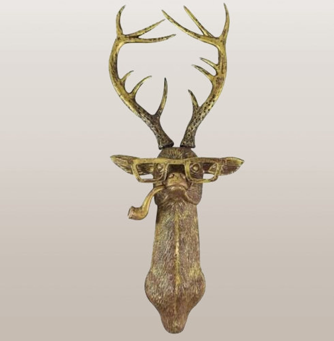 Deer Head Wall Mounted Sculpture Wall Decor Resin Animal Etsy