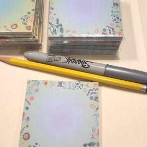 Microbiology sticky notes. Quirky bacteria note pad. Biology adhesive pads