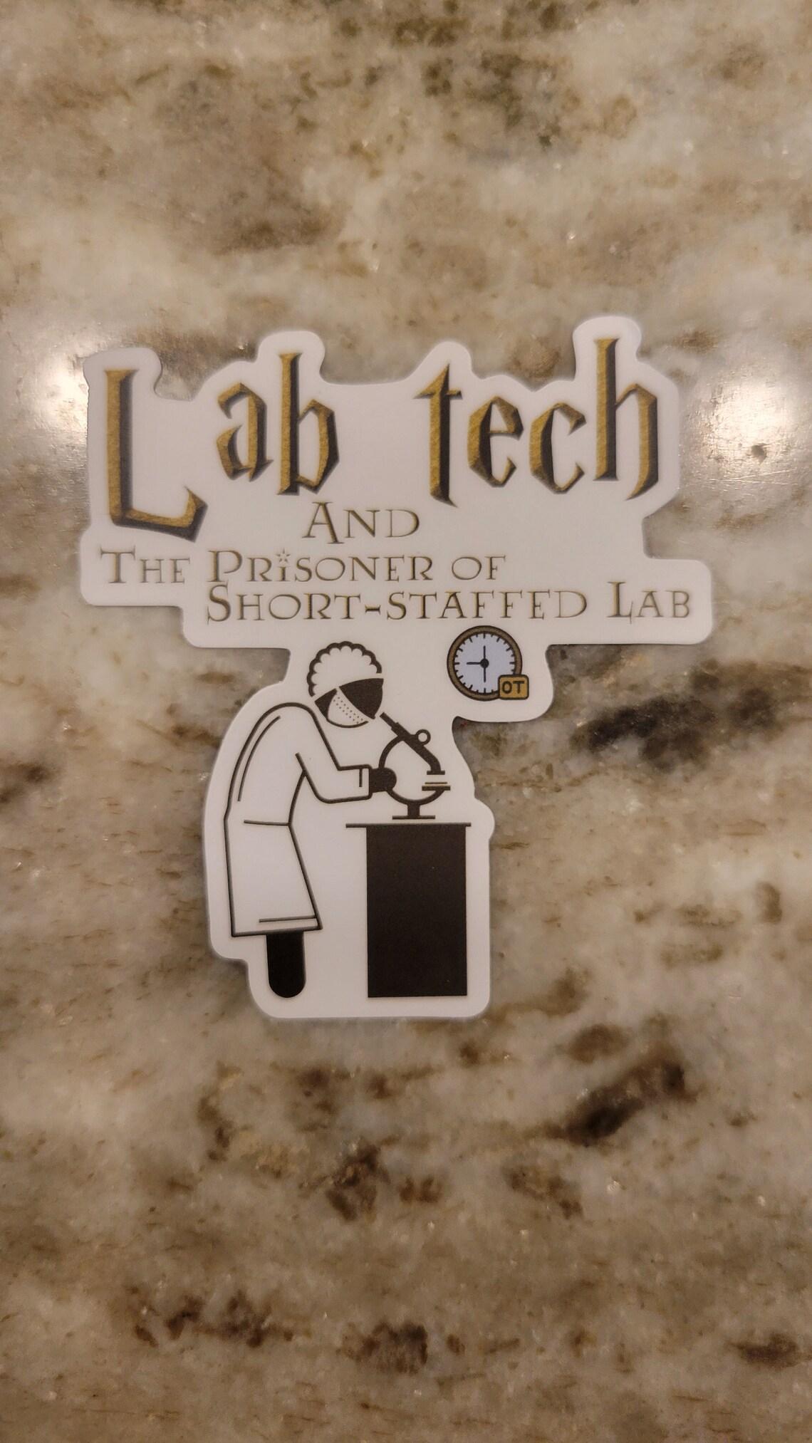 Wizard Inspired Lab Tech Sticker: Short-staffed Parody - Etsy