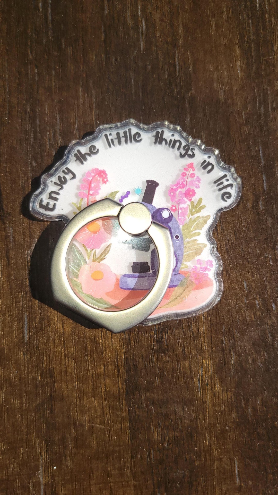 Microbiology Themed Cell Phone Ring Holder, Cute Mobile Ring Holder ...