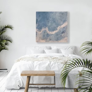 Encaustic Painting &quot;Ocean Wave&quot; on 24&quot;x24&quot; wood panel,  wired ready to hang or framing option