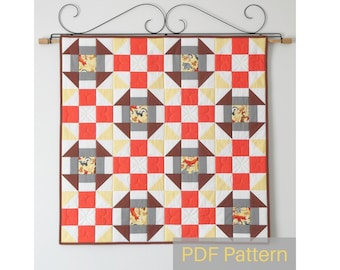 Woodland Baby Quilt Pattern, PDF Instant Download, Square Baby Quilt and Crib Size,