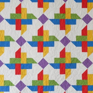 Modern Baby Quilt Pattern In Multiple Sizes, PDF Instant Digital Download image 8