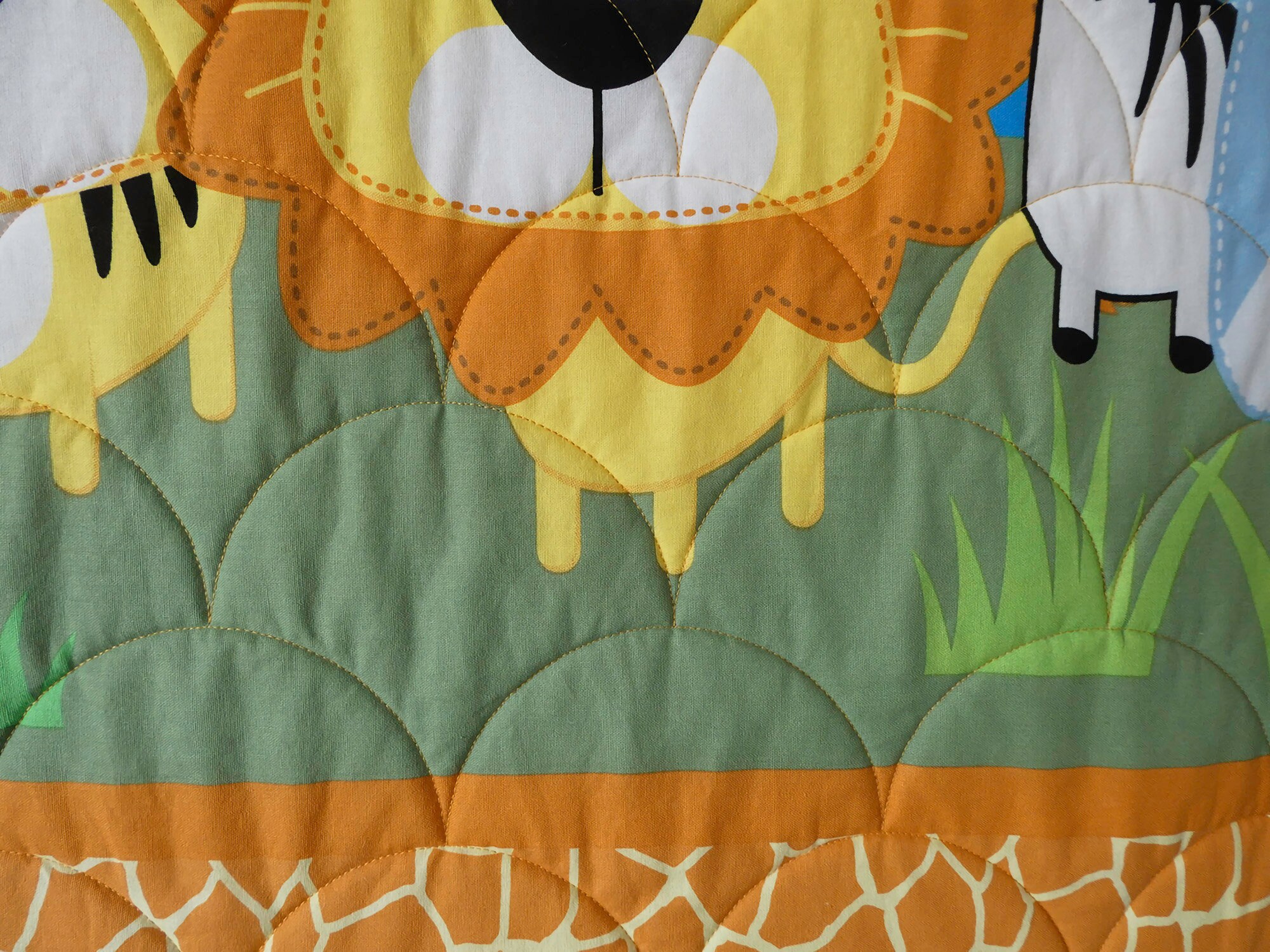 Quilted Nursery Panel Baby Blanket Jungle Themed Panel Ideal Etsy
