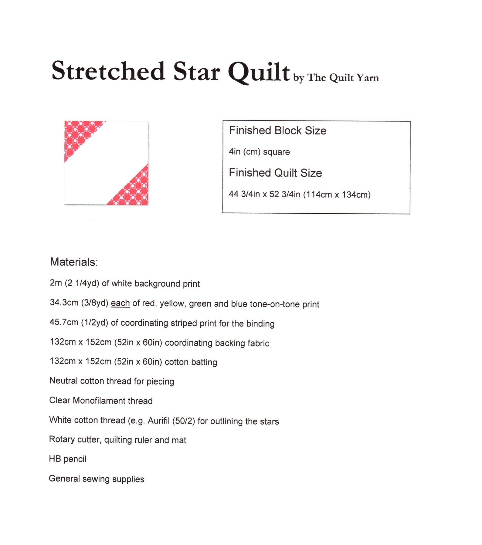 Star Baby Quilt Pattern, Stretched Star, Beginner Quilting (PDF ...